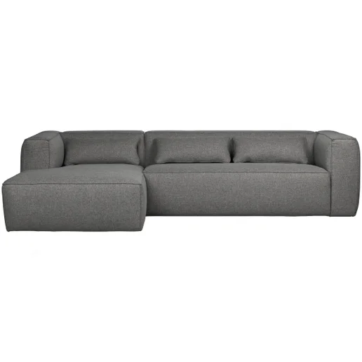 Hoekbank Selro polyester grijs links 305 × 73 cm hoog