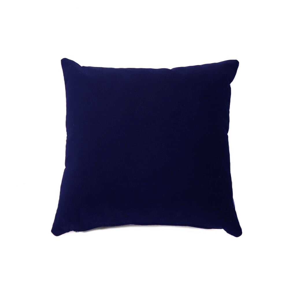 Kussen velours donkerblauw 45 × 45 cm