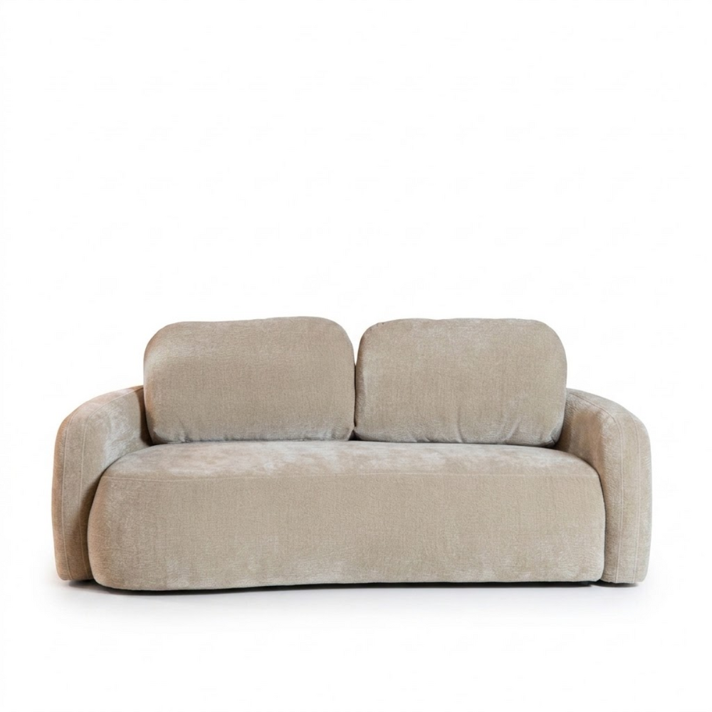 Bank chenille taupe 5-zits