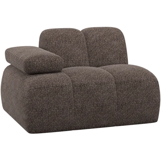 Bank Talnan chenille 1-zits links 124 cm