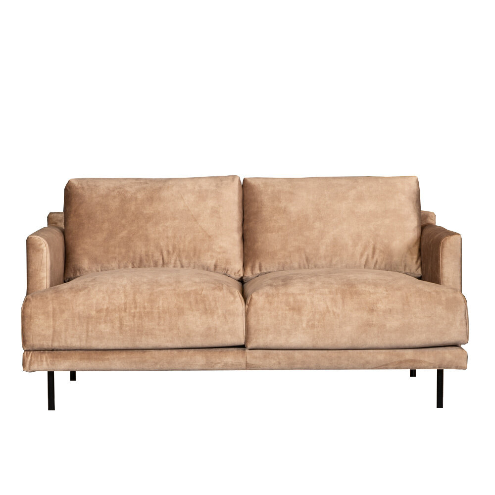 Bank velours taupe 5-zits 174 cm