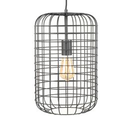 Hanglamp metaal zwart 26 cm