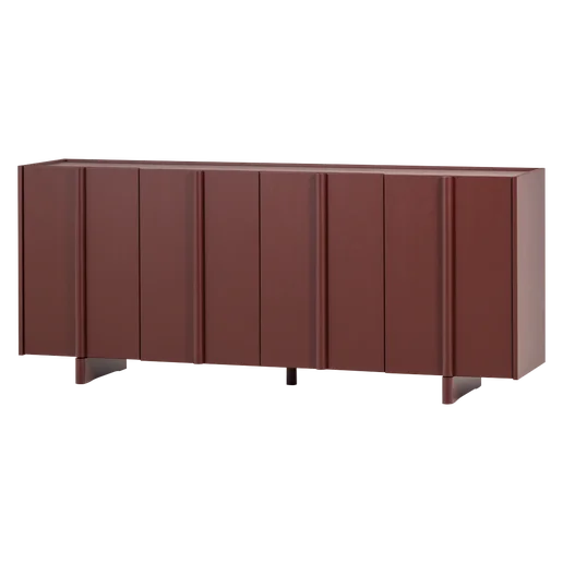 Dressoir rood 200 cm