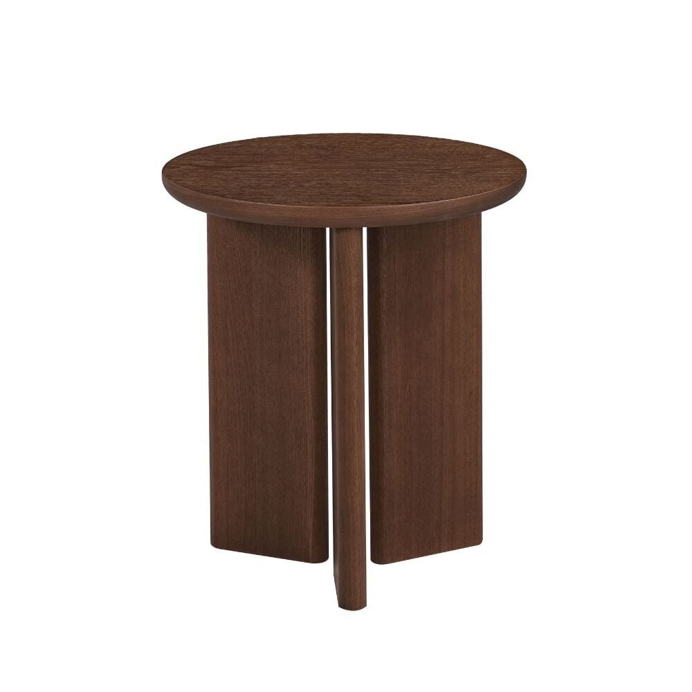 Bijzettafel Hala MDF + eikenfineer walnoot Ø40 cm