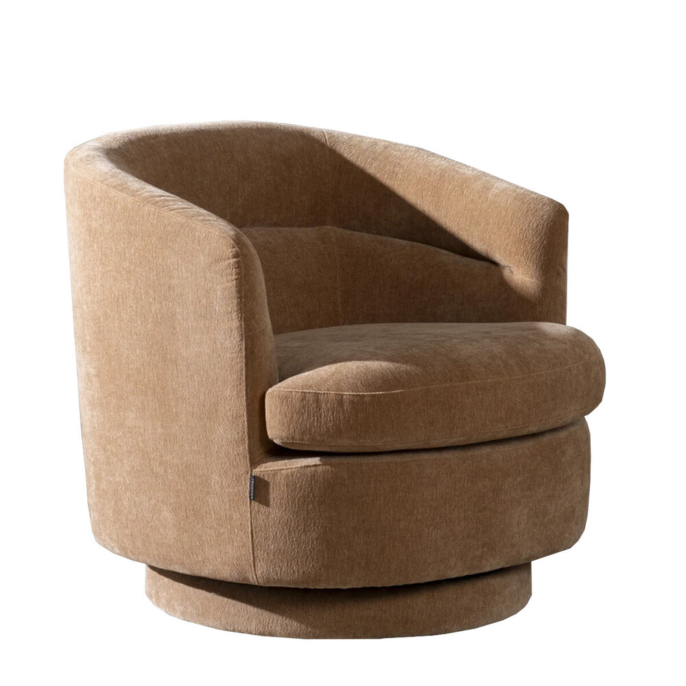 Fauteuil chenille terracotta draaibaar 80 cm