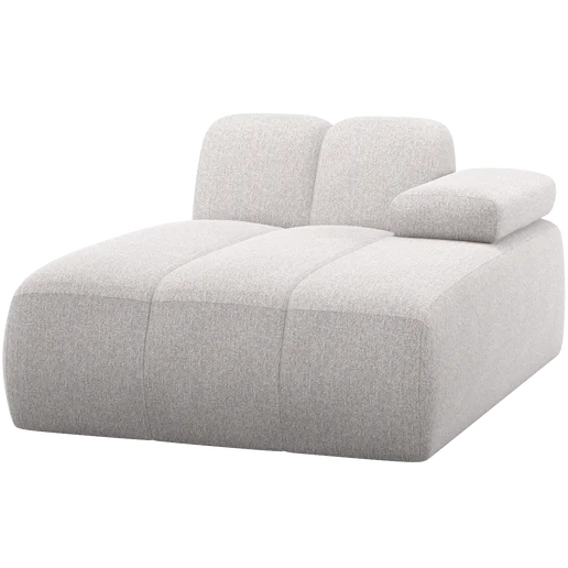 Chaise longue Ele beige rechts 124 × 74 cm hoog
