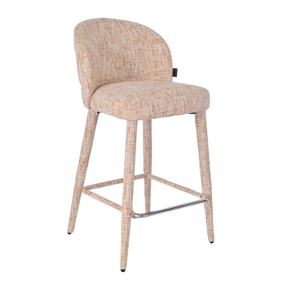 Barkruk chenille polyester beige 69 cm