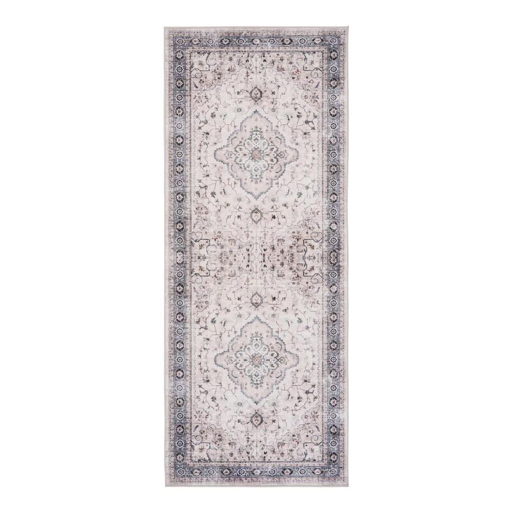 Vloerkleed polyester gebroken wit 200 cm