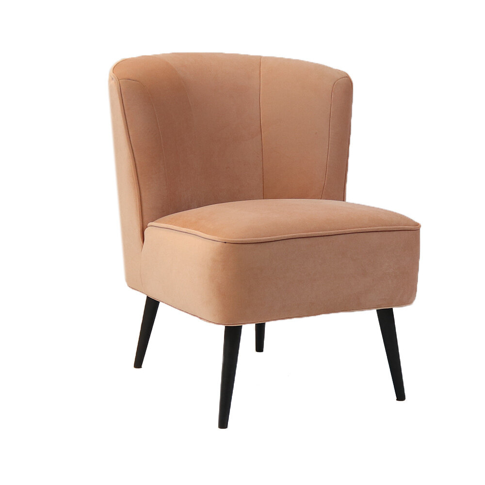 Fauteuil Melmi velours roze 65 cm