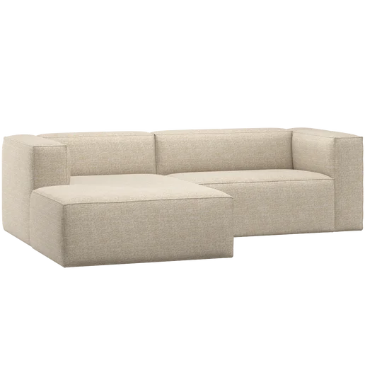 Chaise longue links 254 × 73 cm hoog