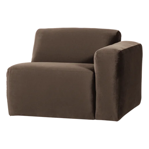 Bank velours 1-zits rechts 105 cm