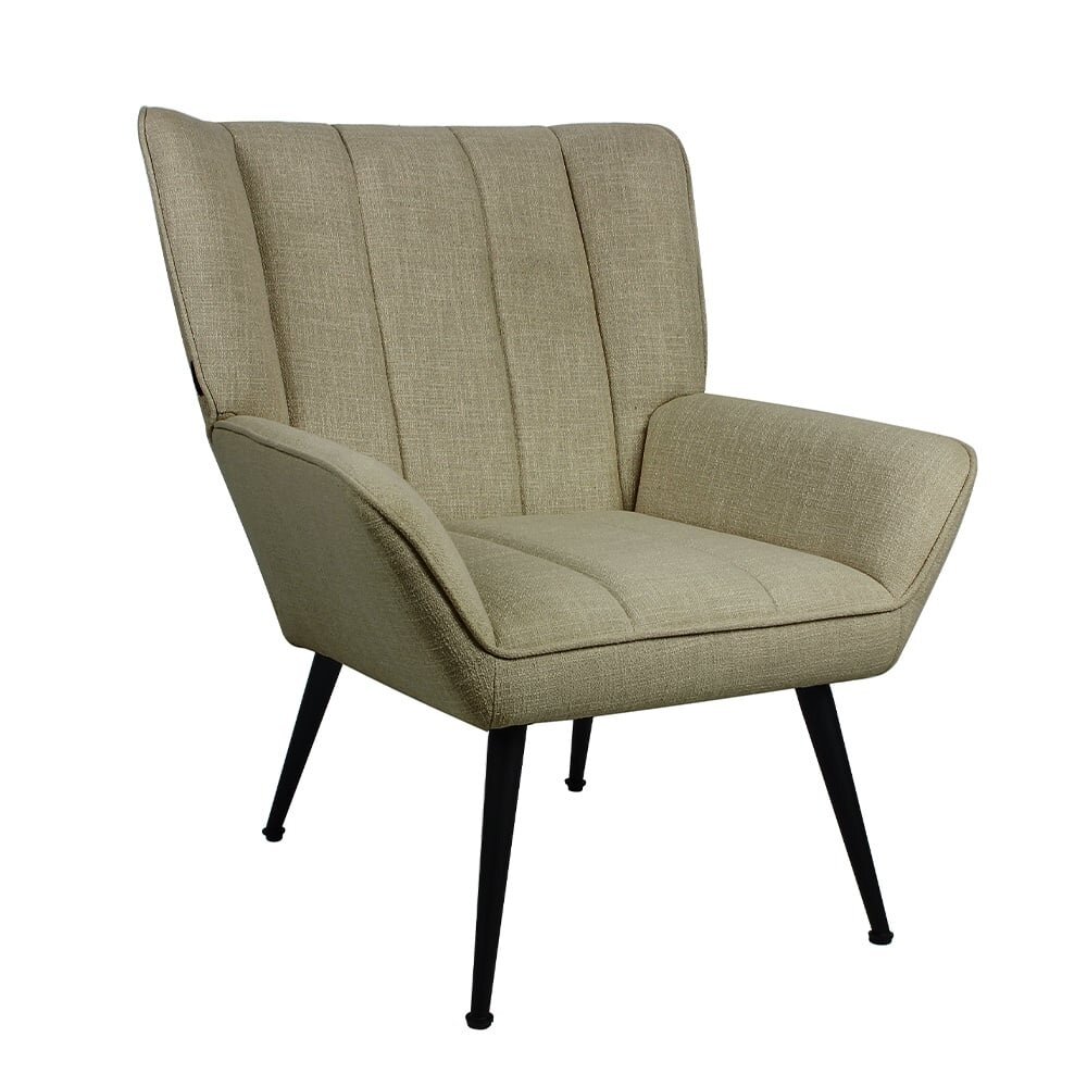Fauteuil stof olijfgroen