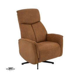 Fauteuil microsuede cognac 9 74 cm