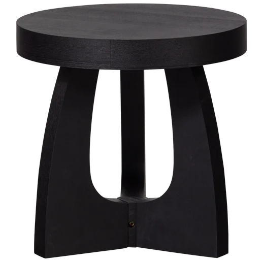 Bijzettafel Jasio MDF zwart Ø45 cm