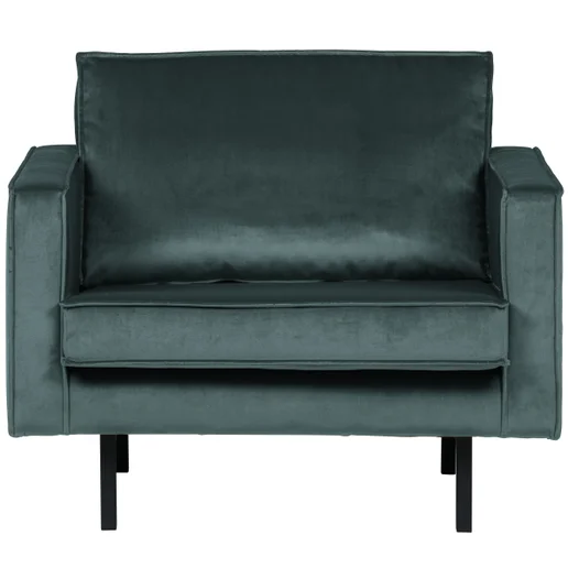 Fauteuil Zelmi velours blauw 105 × 85 cm hoog