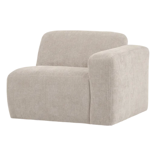 Bank beige 1-zits rechts