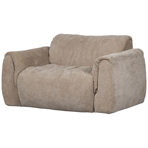 Bank polyester beige 138 × 81 cm hoog