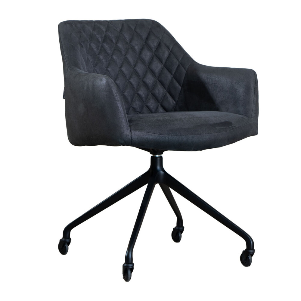 Stoel Palen eco-leer zwart 58 cm