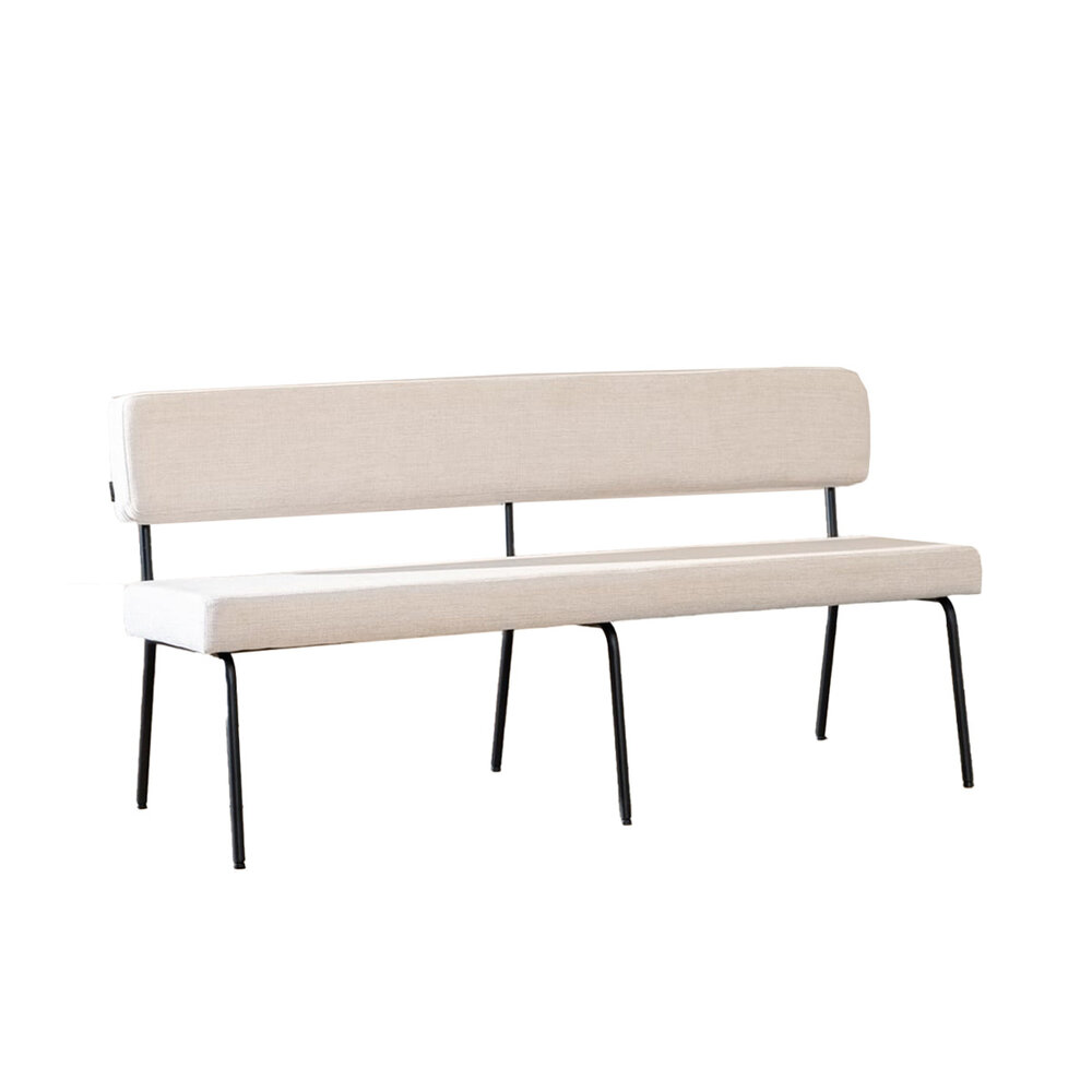 Bankje polyester beige 160 cm