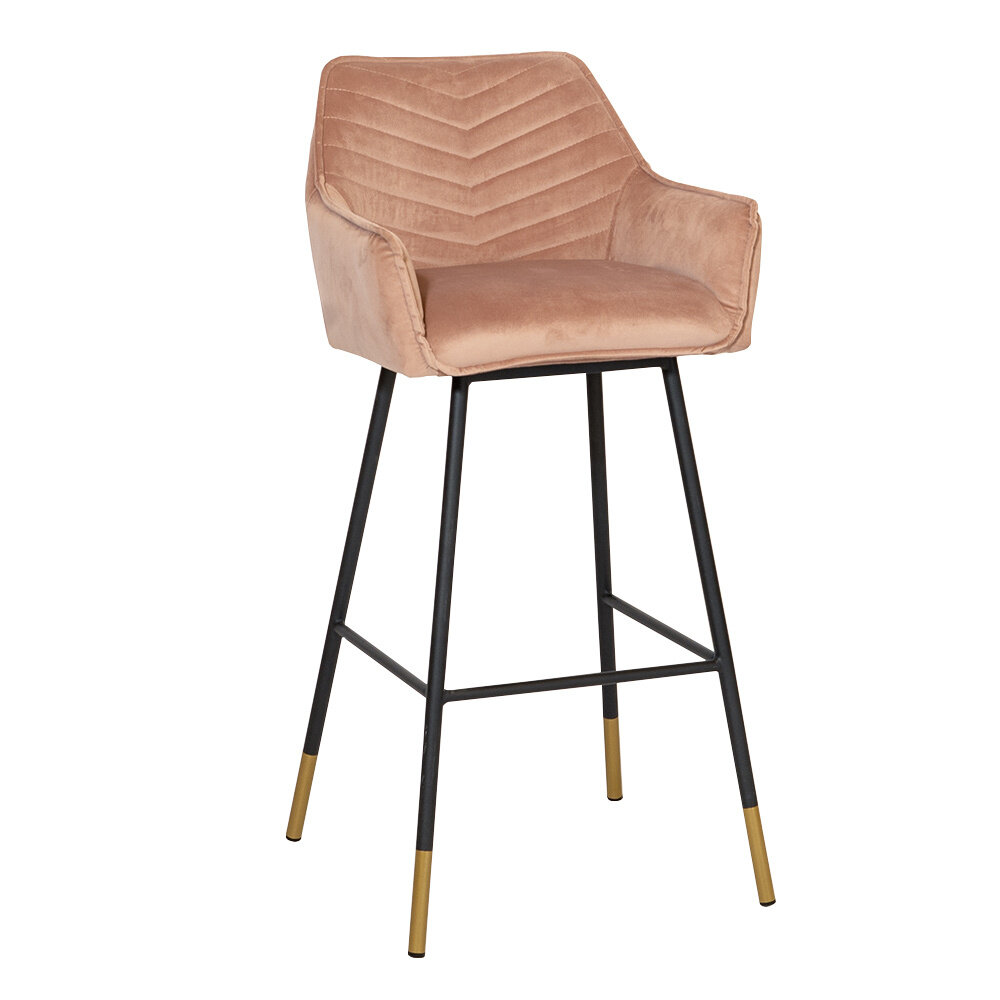 Barkruk velours roze 78 cm