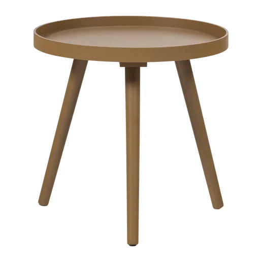 Bijzettafel MDF geel Ø41 cm