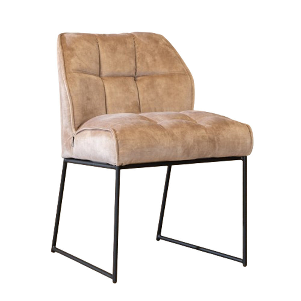 Stoel velours taupe 54 × 81 cm hoog