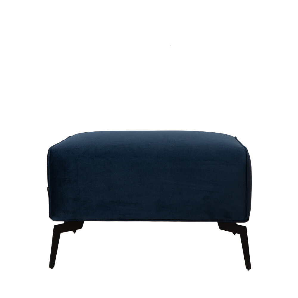 Poef velours blauw