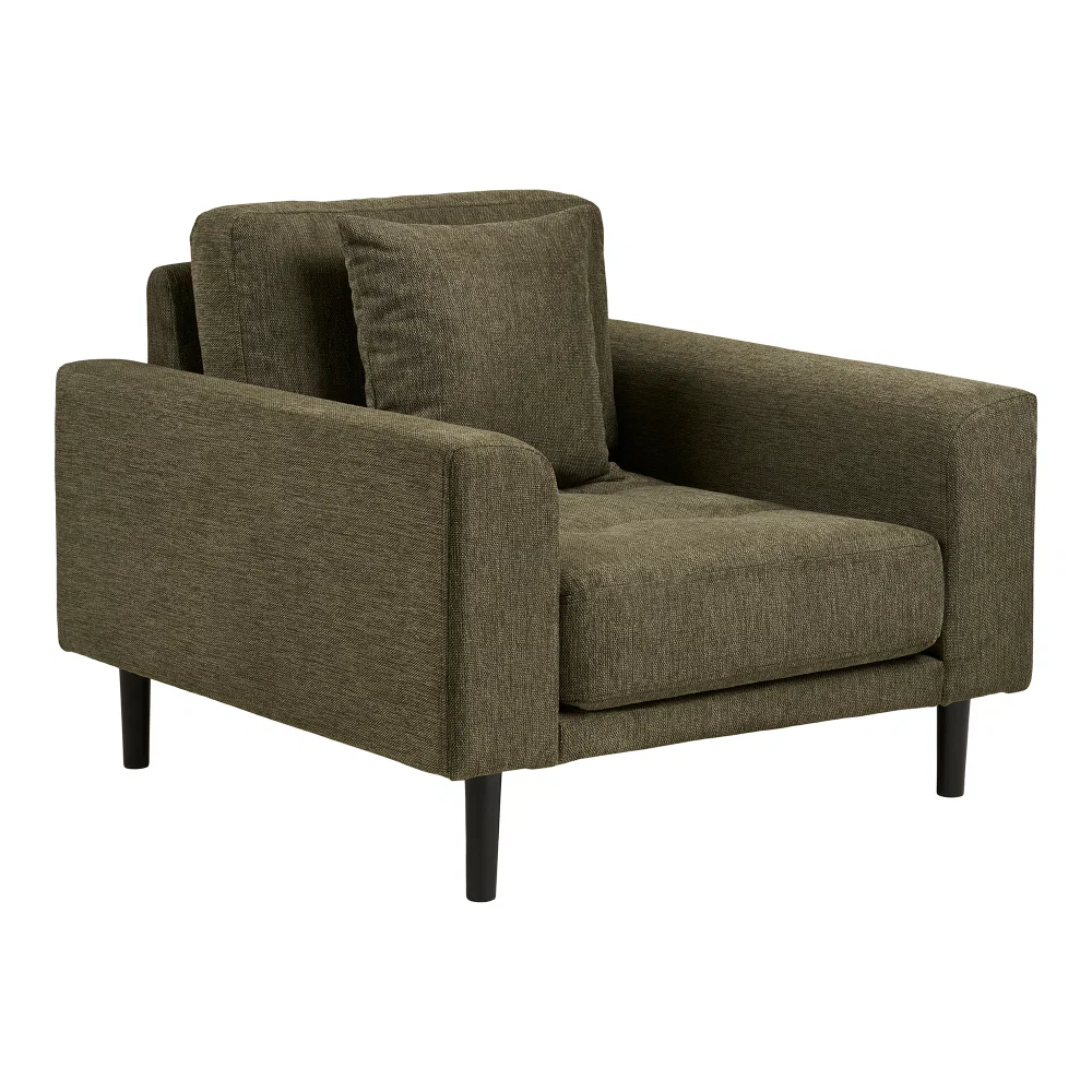 Fauteuil grenen olijfgroen