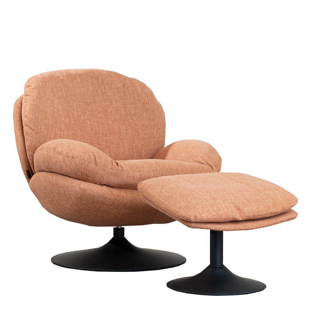 Fauteuil polyester koper draaibaar 83 cm