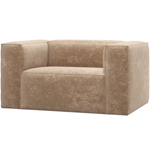 Fauteuil velours roze 146 cm