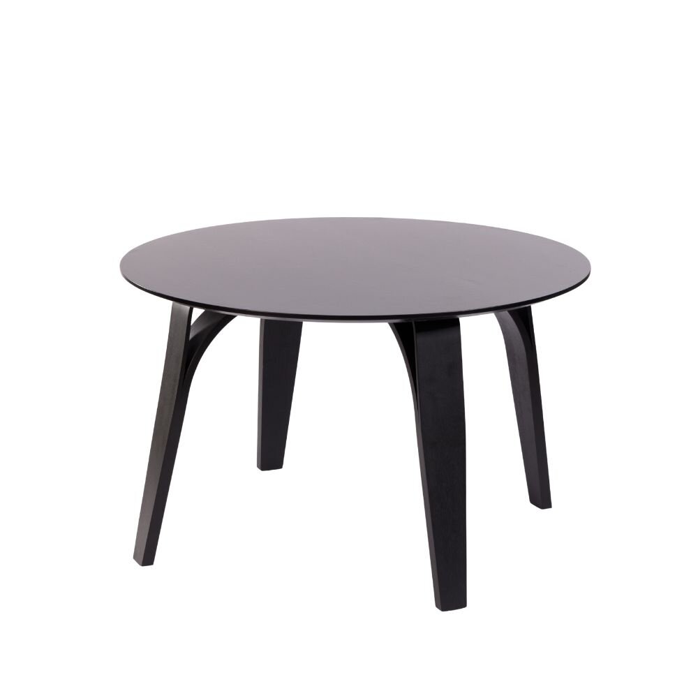 Eettafel MDF + eikenfineer zwart rond Ø120 cm