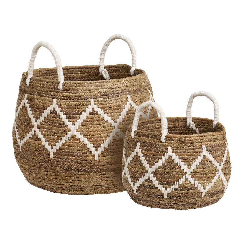 Mand banana leaves naturel