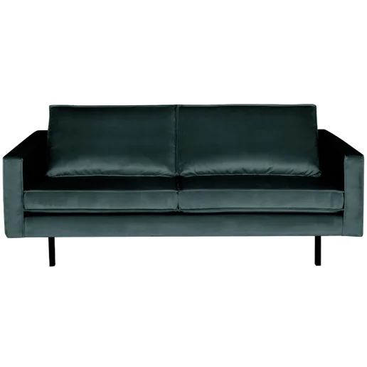Bank Linloro velours blauw 5-zits 190 cm