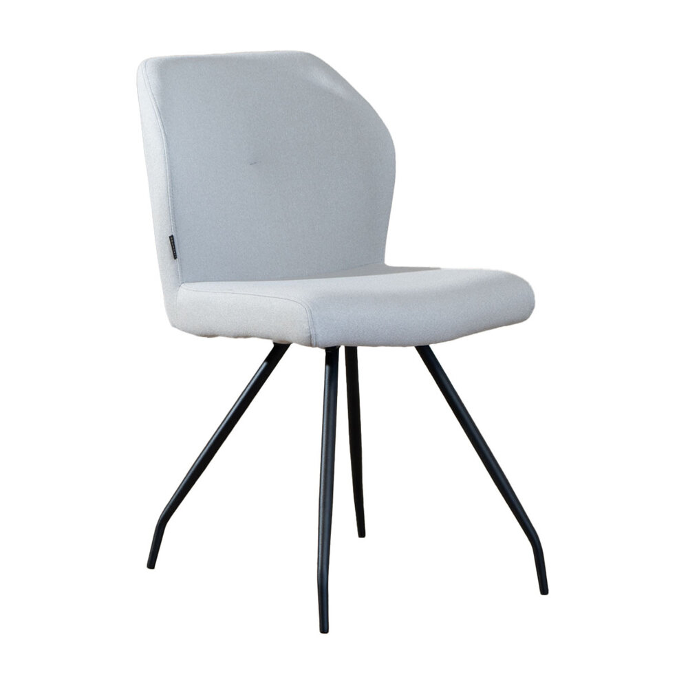 Stoel gerecycled polyester grijs 48 cm