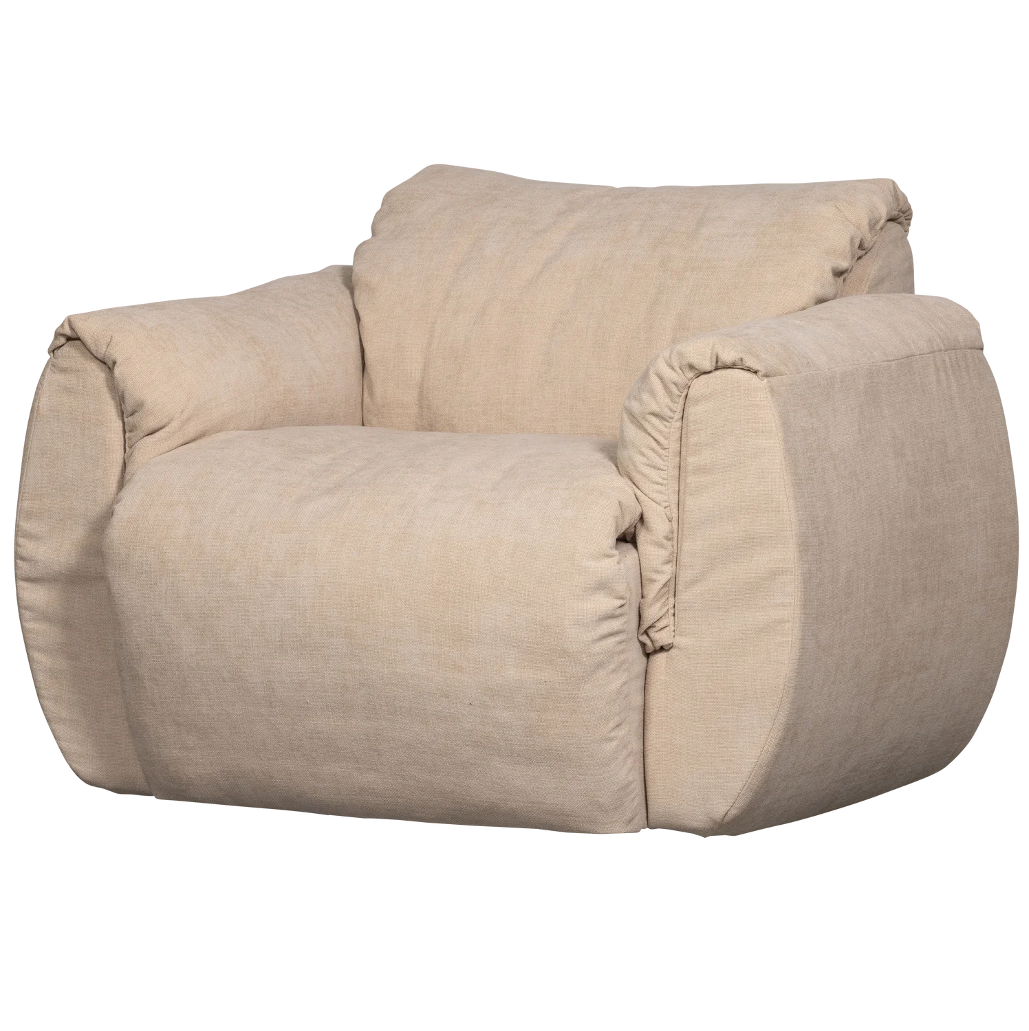 Fauteuil polyester beige 104 cm