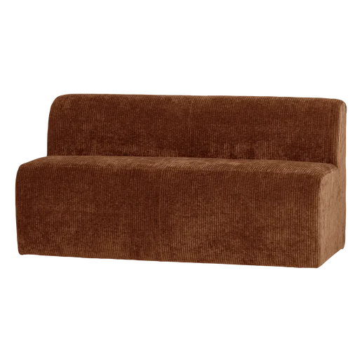 Bank ribstof bruin 164 cm