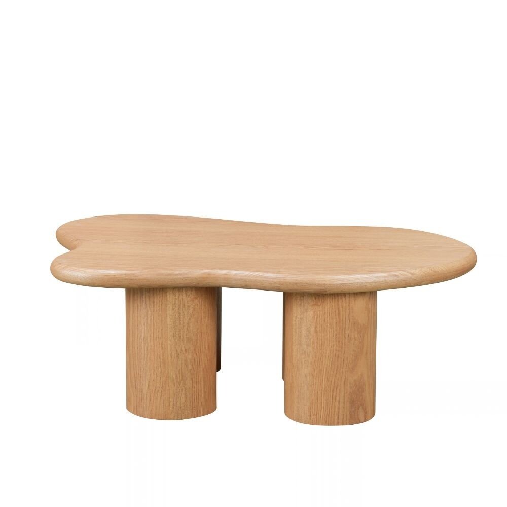 Salontafel MDF + eikenfineer blank eiken organisch