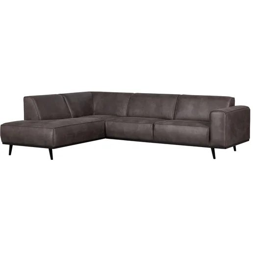 Hoekbank polyester antraciet links 274 cm