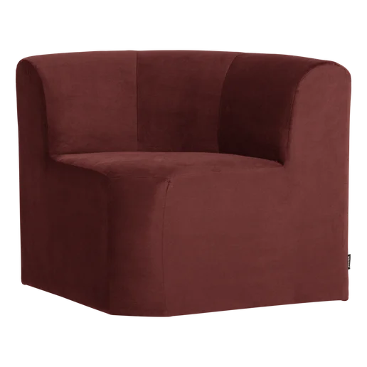 Bank velours bruin 80 cm