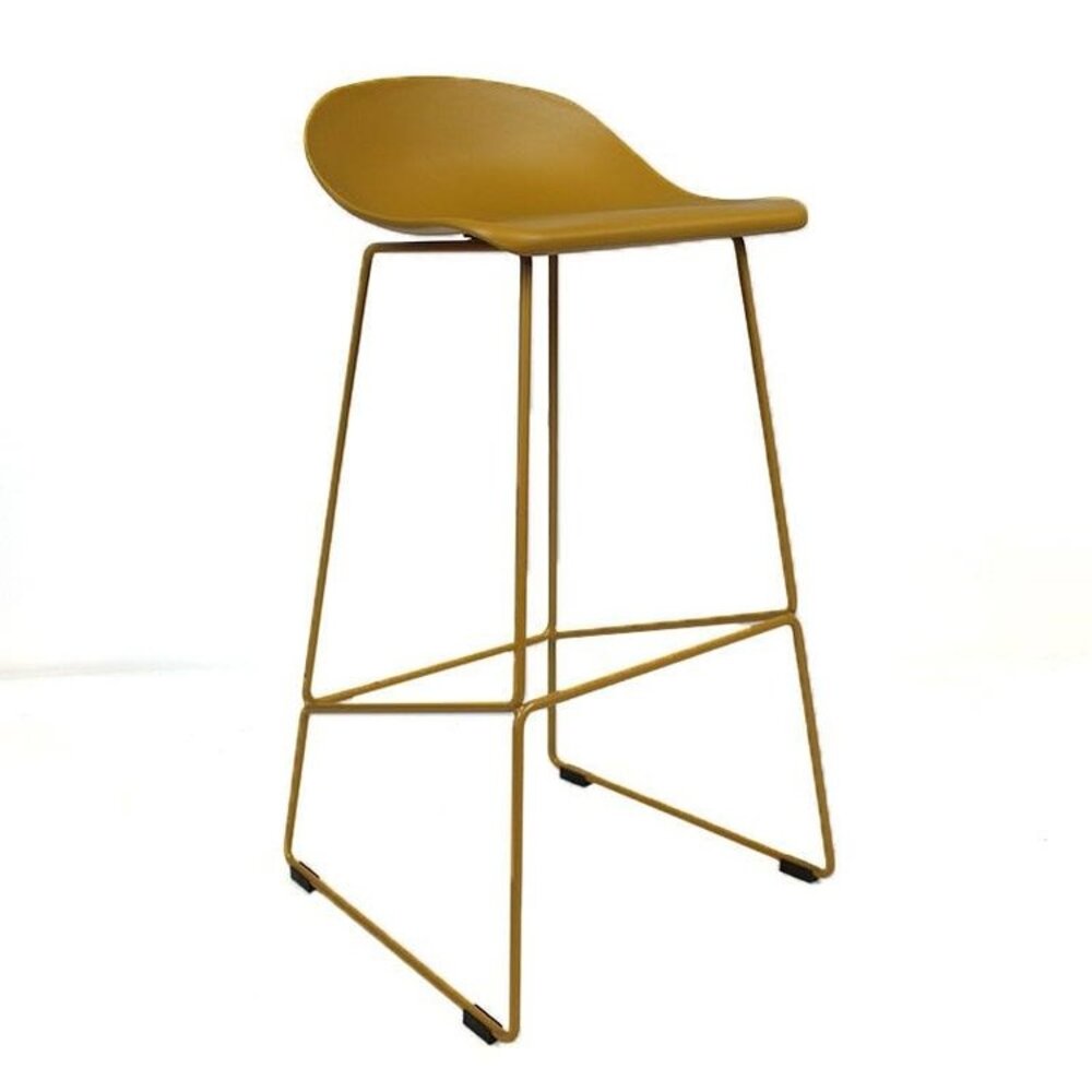 Barkruk kunststof geel 76 cm