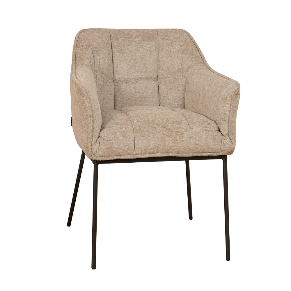 Stoel polyester taupe 62 cm