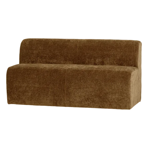 Bank ribstof geel 164 cm
