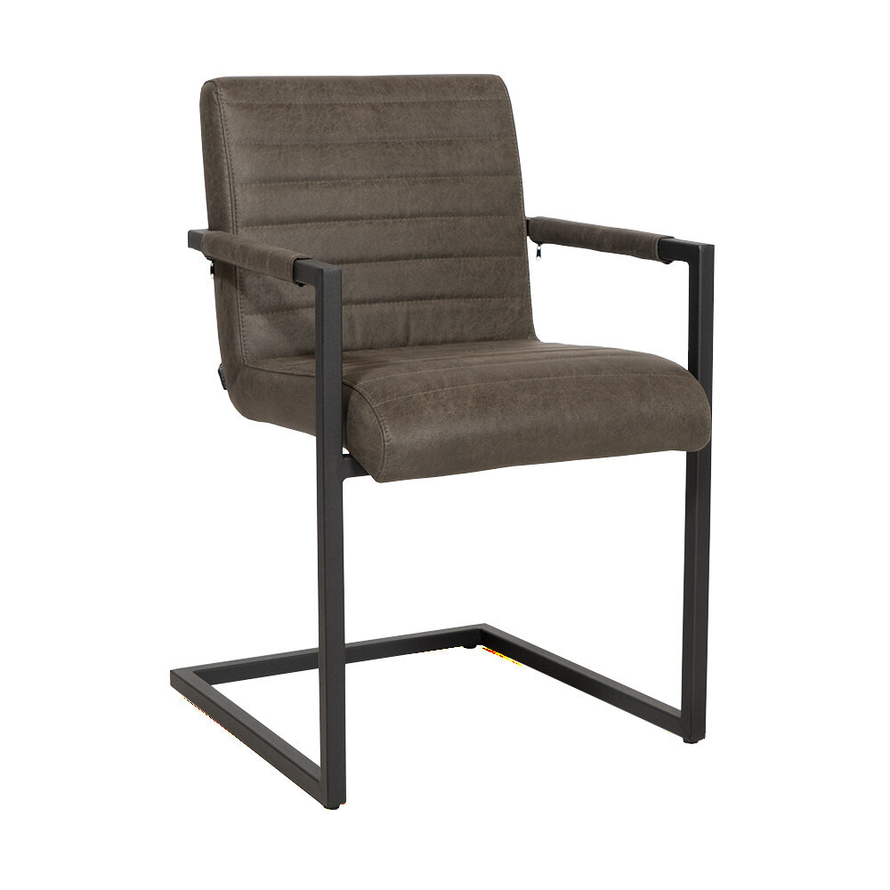 Stoel Marar eco-leer antraciet 54 cm
