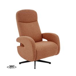 Fauteuil royal bouclé coral 251 62 cm