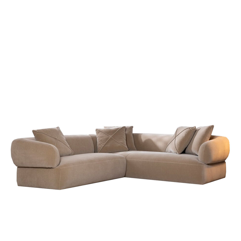 Hoekbank ja taupe links 254 cm