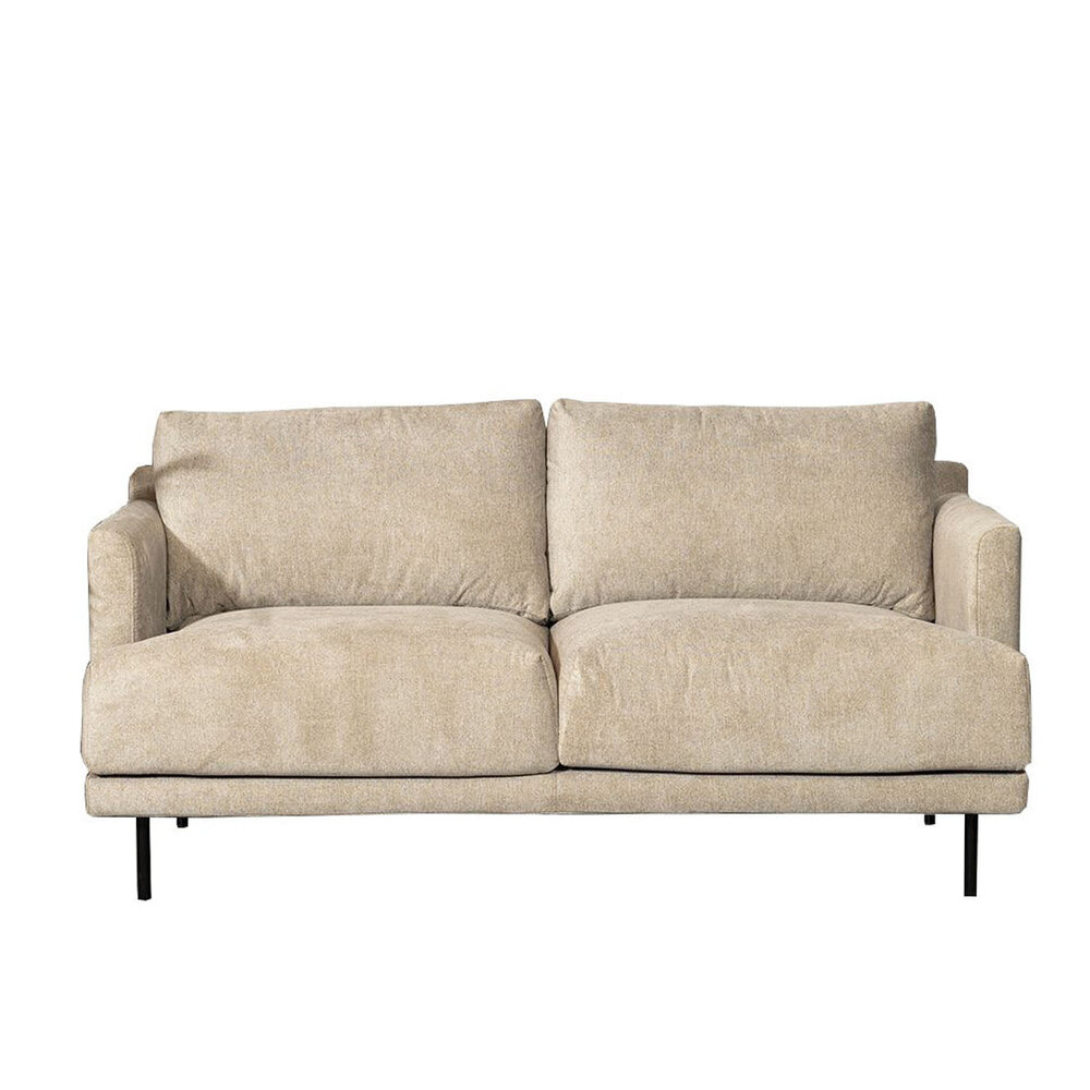 Bank polyester taupe 5-zits 174 × 88 cm hoog