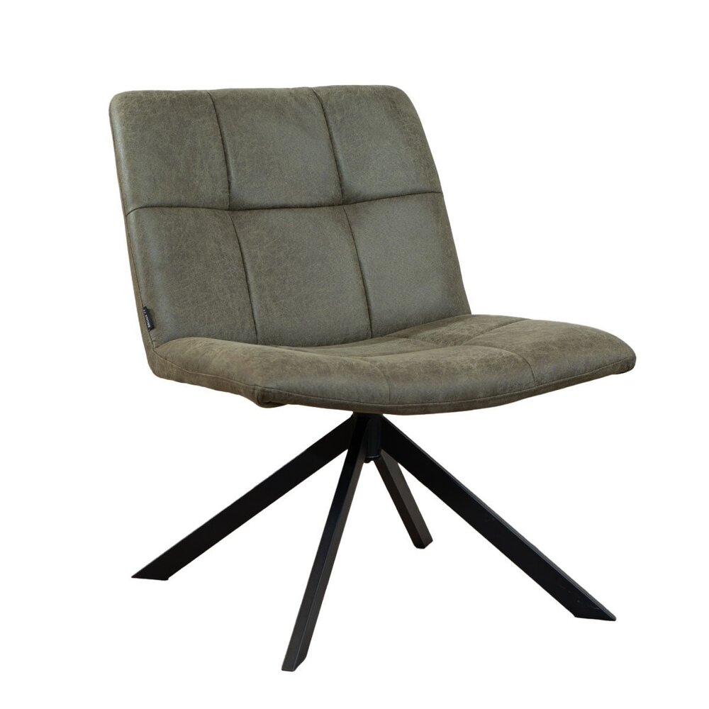 Fauteuil eco-leer olijfgroen